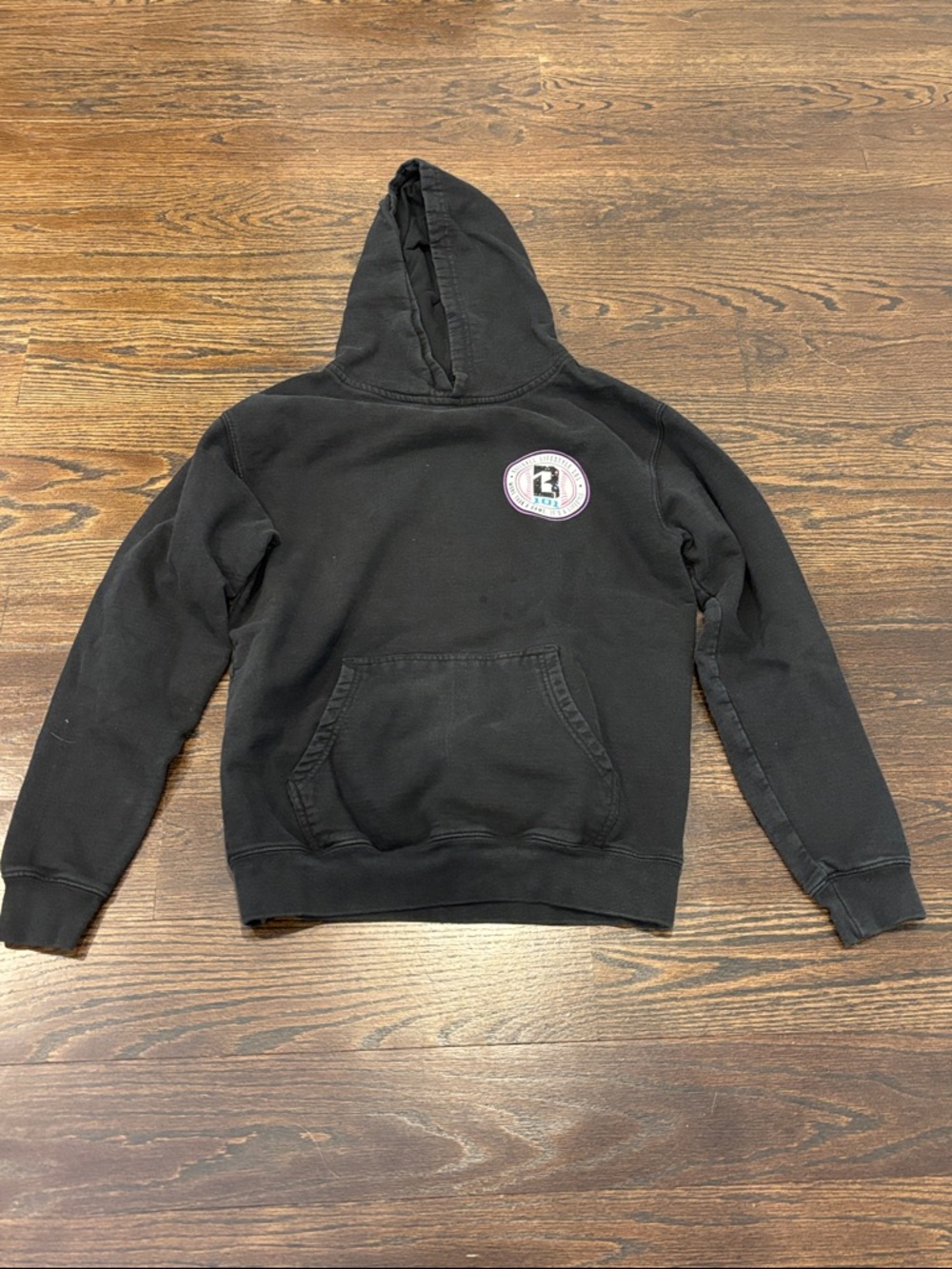 Baseball Lifestyle 101 Boys Black Hooded Sweatshirt Size Large
